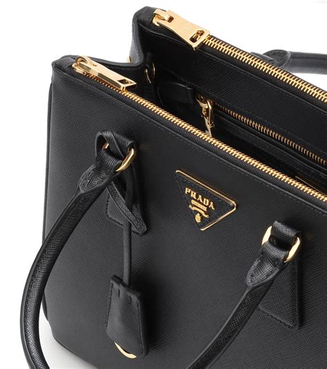 prada saffiano galleria satchel black|Prada saffiano leather bag.